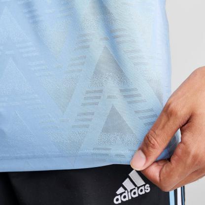 Men's adidas Originals Jacquard Print Lifestyle Soccer Jersey - Ash Blue - view 6