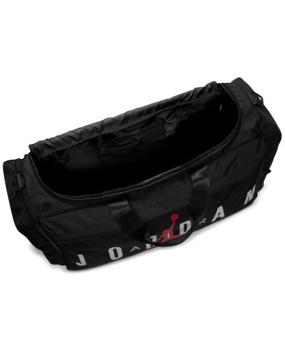 Jordan Large Logo Duffel Bag - Black/Gym Red/White