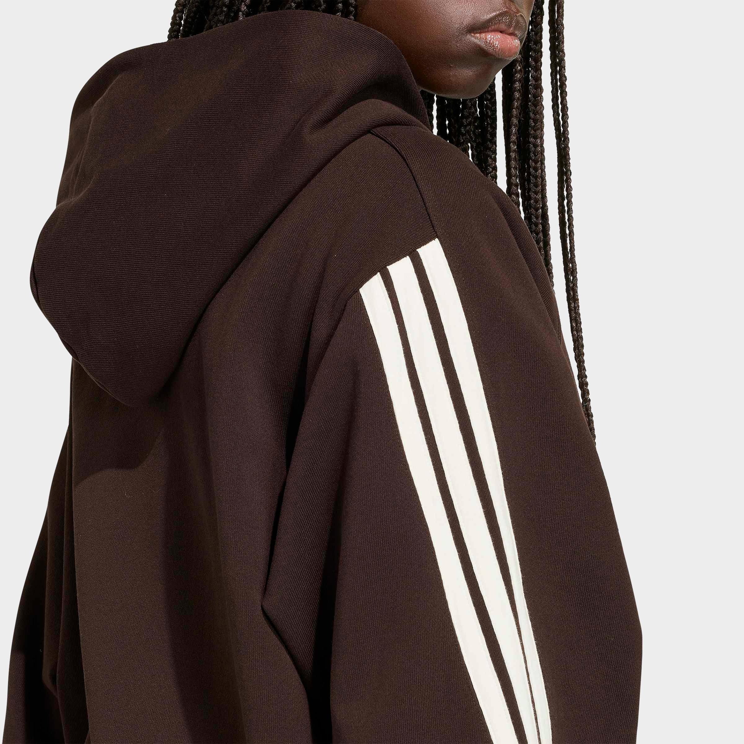 Women's adidas Sportswear Kit 3-Stripes Hoodie - Aurora Coffee/Off White/Off White