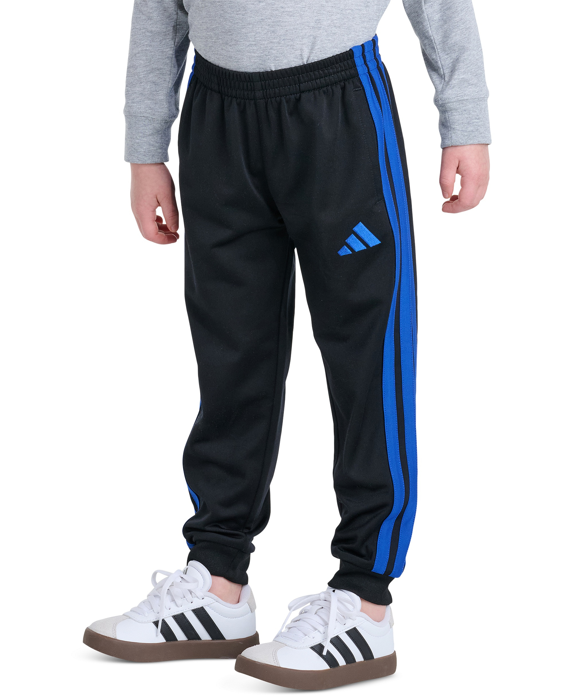 adidas Boys' 8-20 Pull-On Jogger Pant - Black/Blue