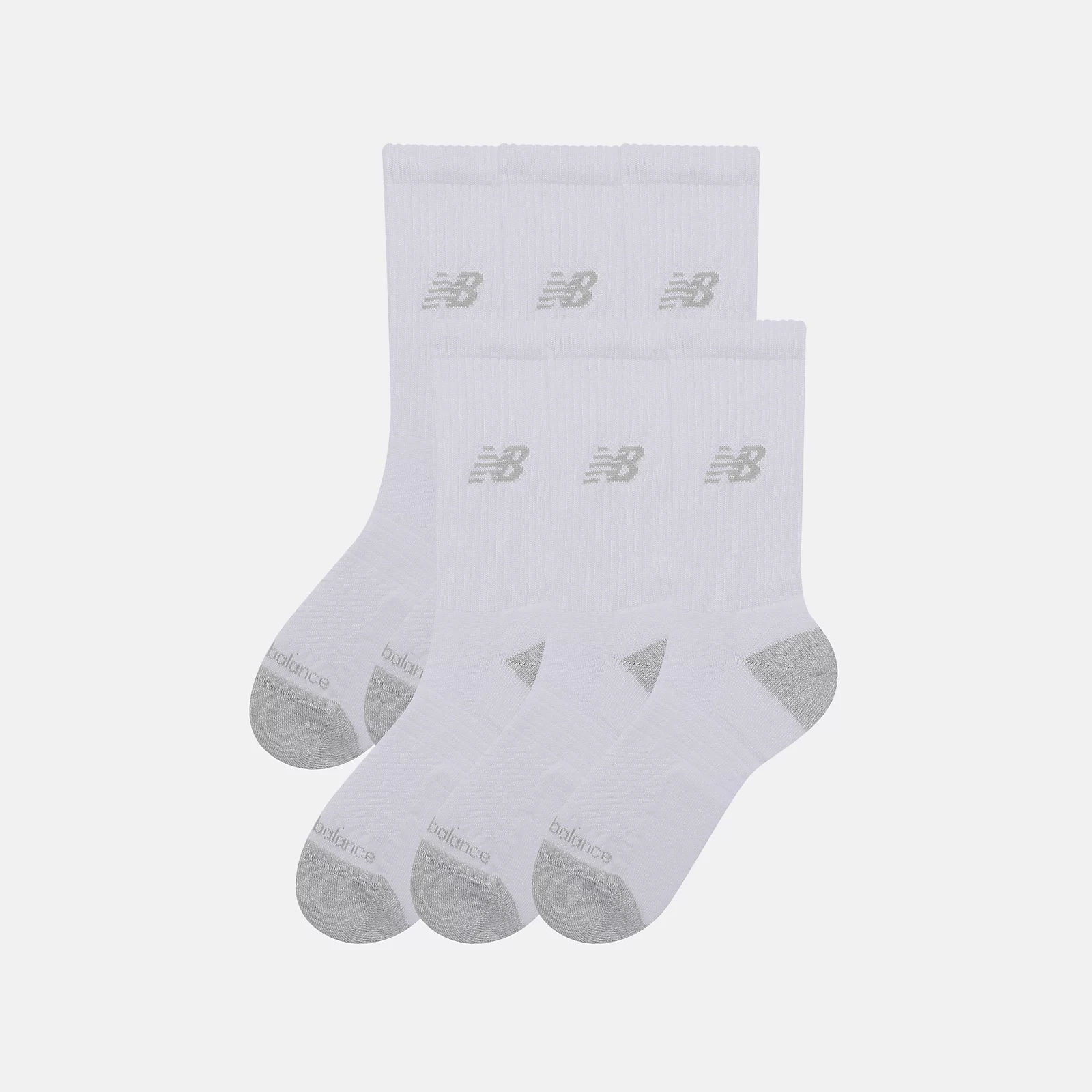 New Balance Active  Crew Socks 6 Pack, LAS65201WT