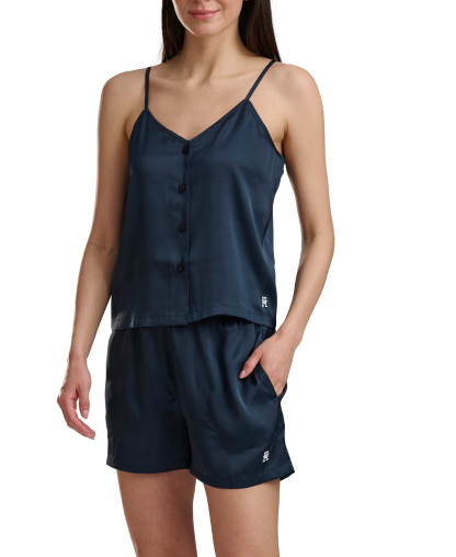 Tommy Hilfiger Women's V-Neck Camisole Top and Boxer Shorts, 2-Piece Set - Sky Captain