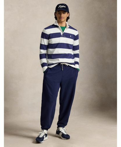 Polo Ralph Lauren Men's Iconic Rugby Classic-Fit Polo Shirt - Trophy Cream/Navy
