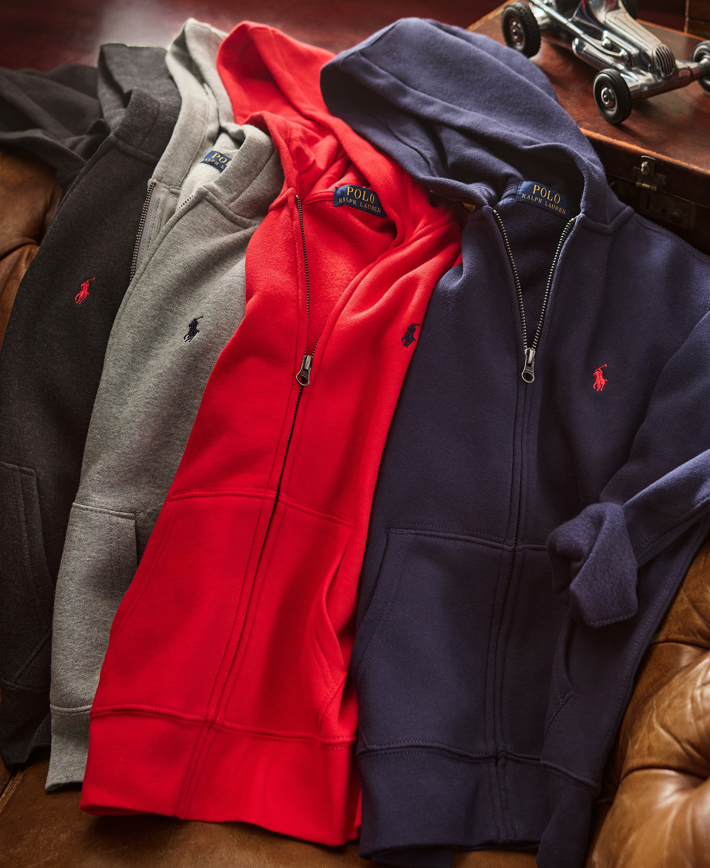 Polo Ralph Lauren 8-20 Boys' Cotton Fleece Zip Up Hoodie - Red
