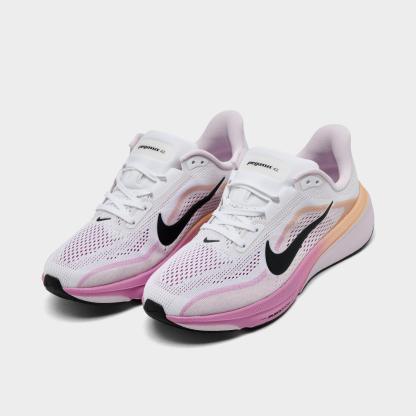 Big Kids' Nithtke Pegasus 42 Running Shoes - White/Black/Bleached Lilac - Both shoes facing left