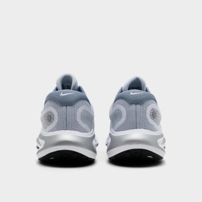Men's Nike Journey Run Running Shoes - White/Black/Ashen Slate/Metallic Silver