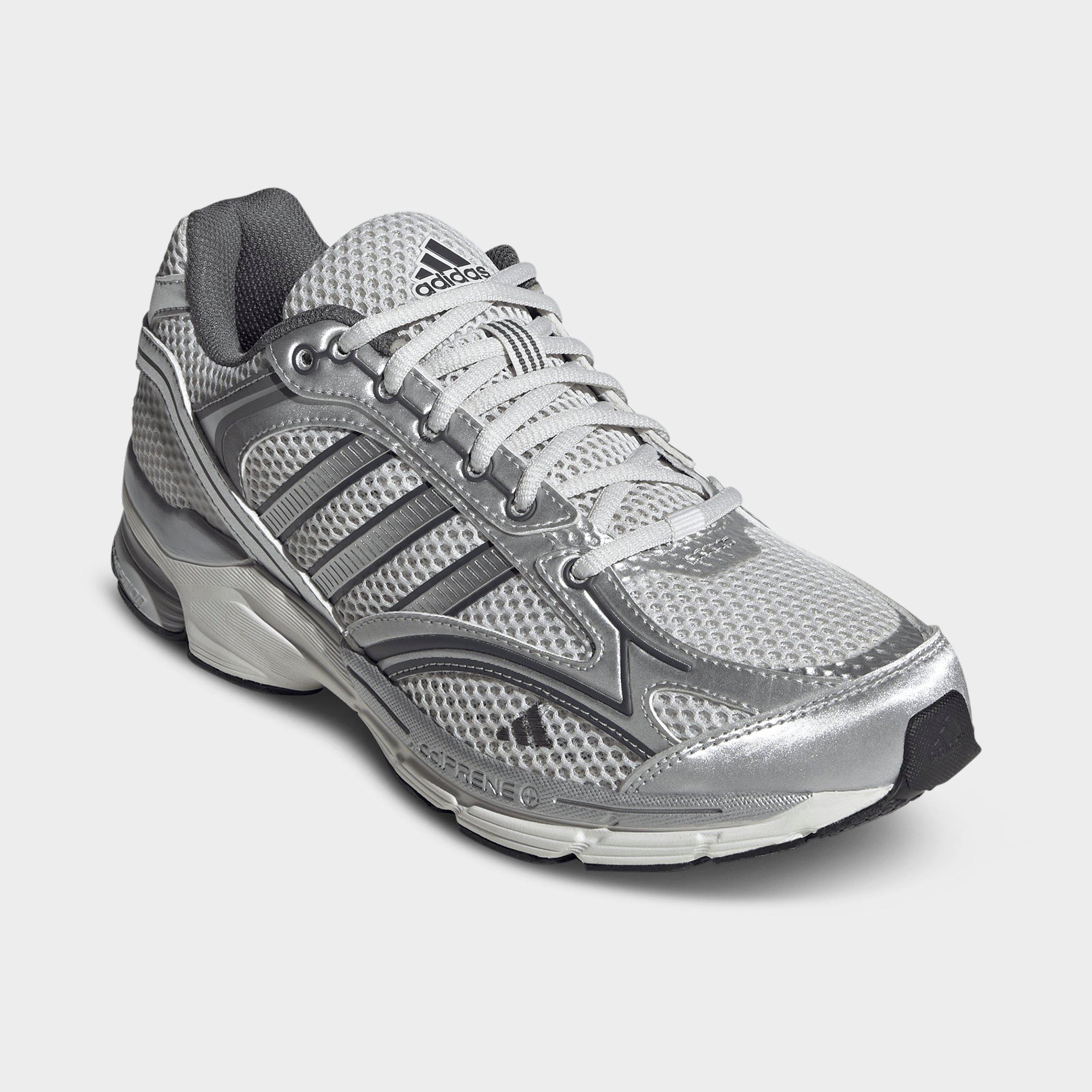 Men's adidas Spiritain 2000 Casual Shoes - Part 1 - Crystal White/Silver Metallic/Grey - Both shoes facing left