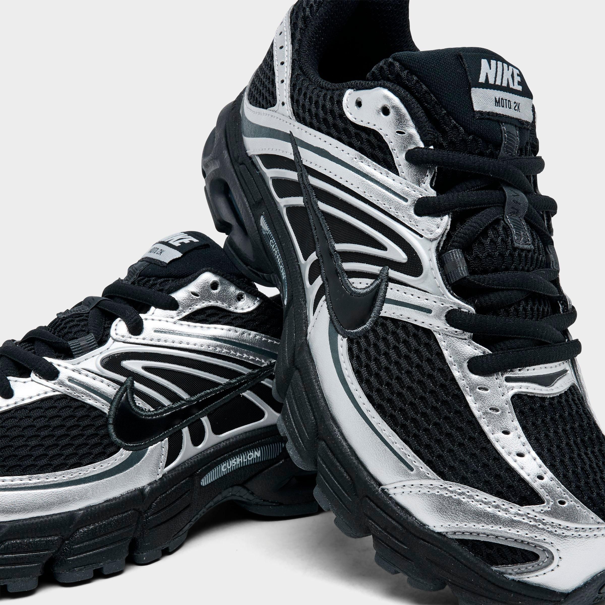 Women's Nithtke Air Max Moto 2K Casual Shoes - Part 1 - Black/Black/Metallic Silver - Detail shot