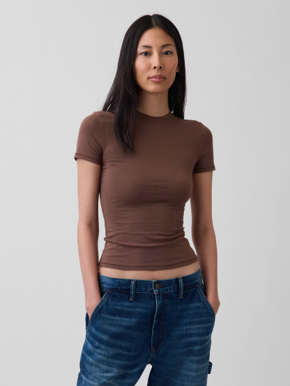 CloseKnit Jersey T-Shirt - Amberwood brown