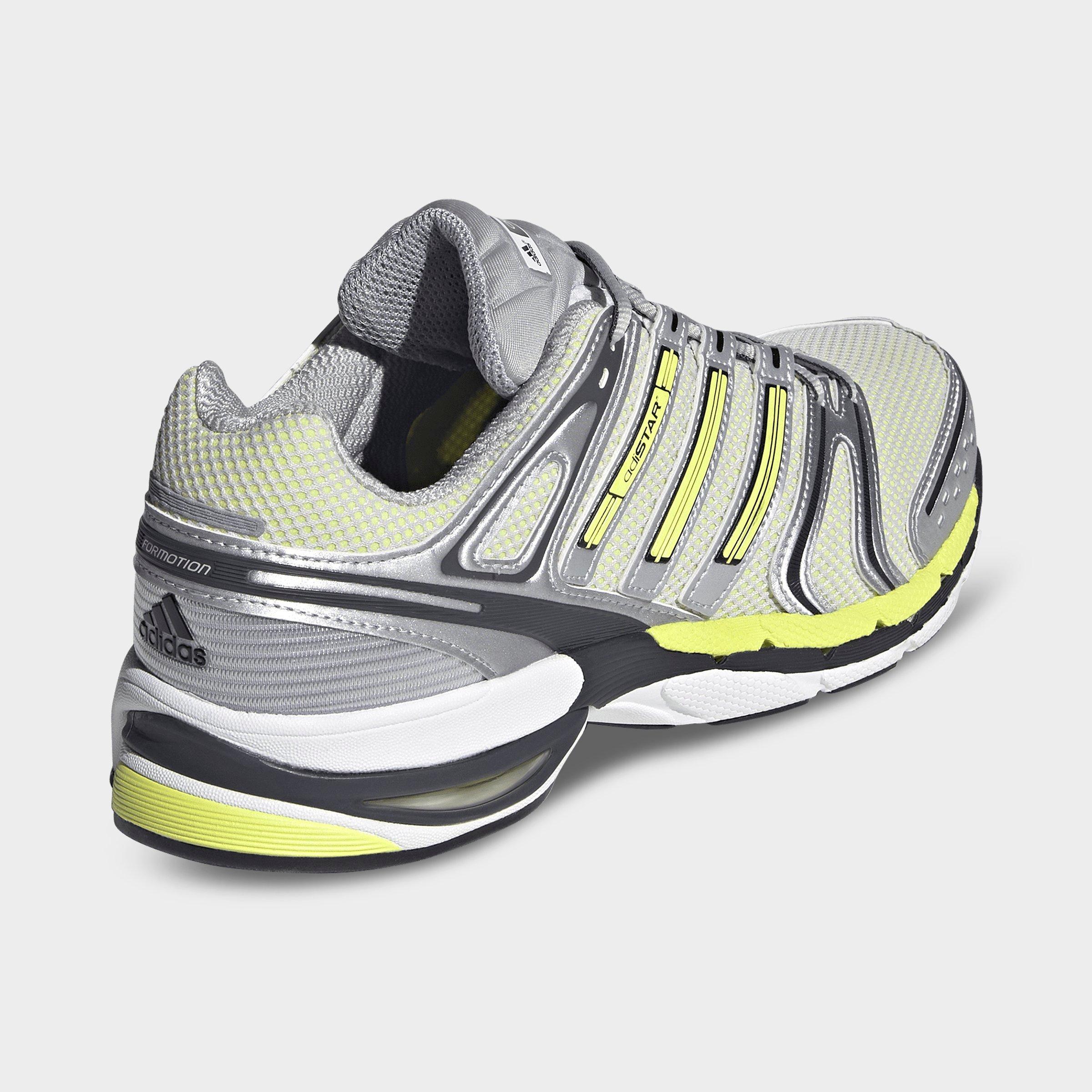 Men's adidas Adistar Control 5 Casual Shoes - Part 1 - Grey/Semi Frozen Lemon/Utility Black - Back view