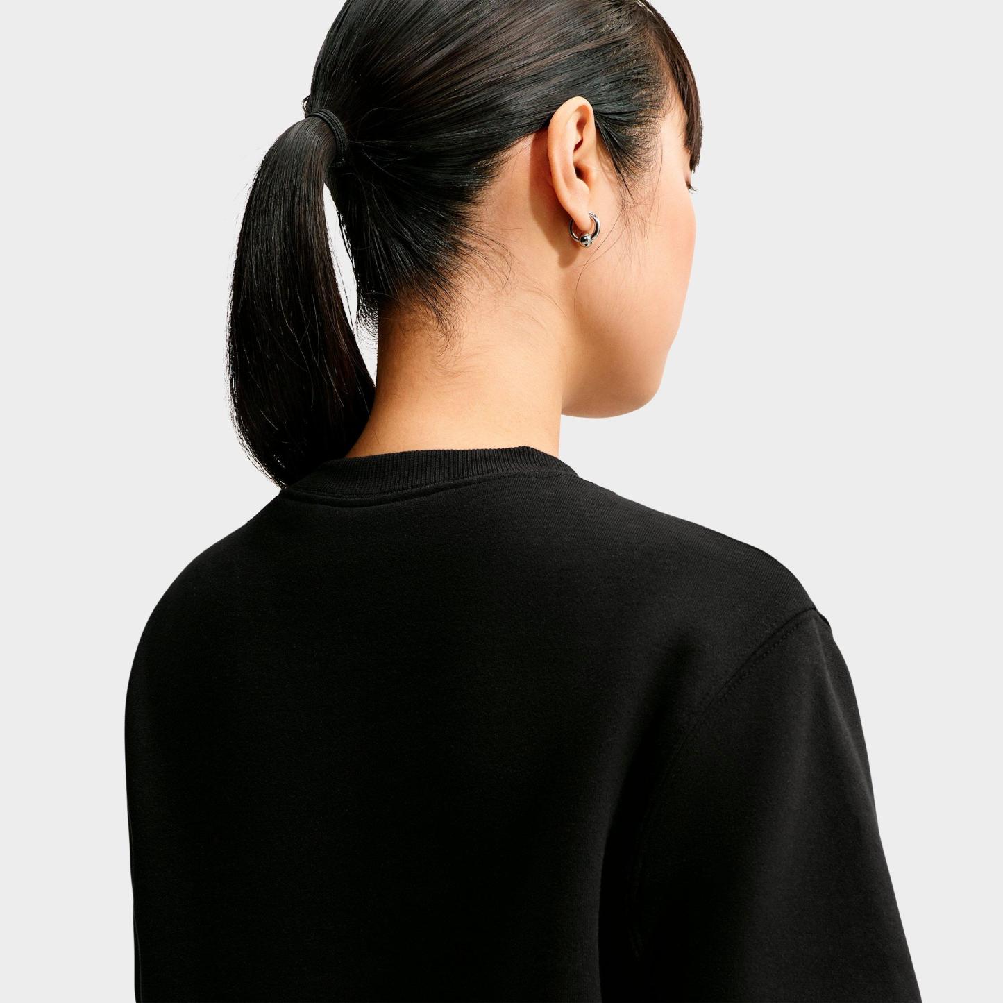 Women's Nithtke Studio Fleece Medium Weight Crewneck Sweatshirt - Total Black/Sail