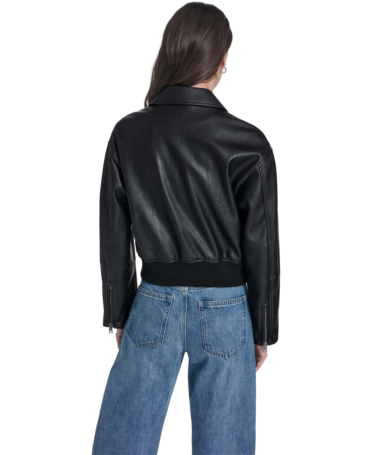 Levi's Women's Faux Leather Bomber Jacket - Black