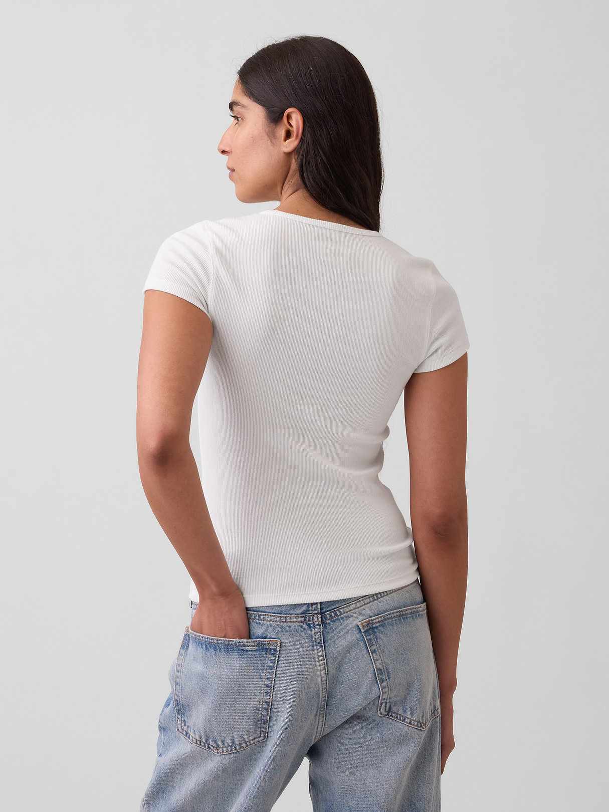 Modern Rib T-Shirt - Fresh white