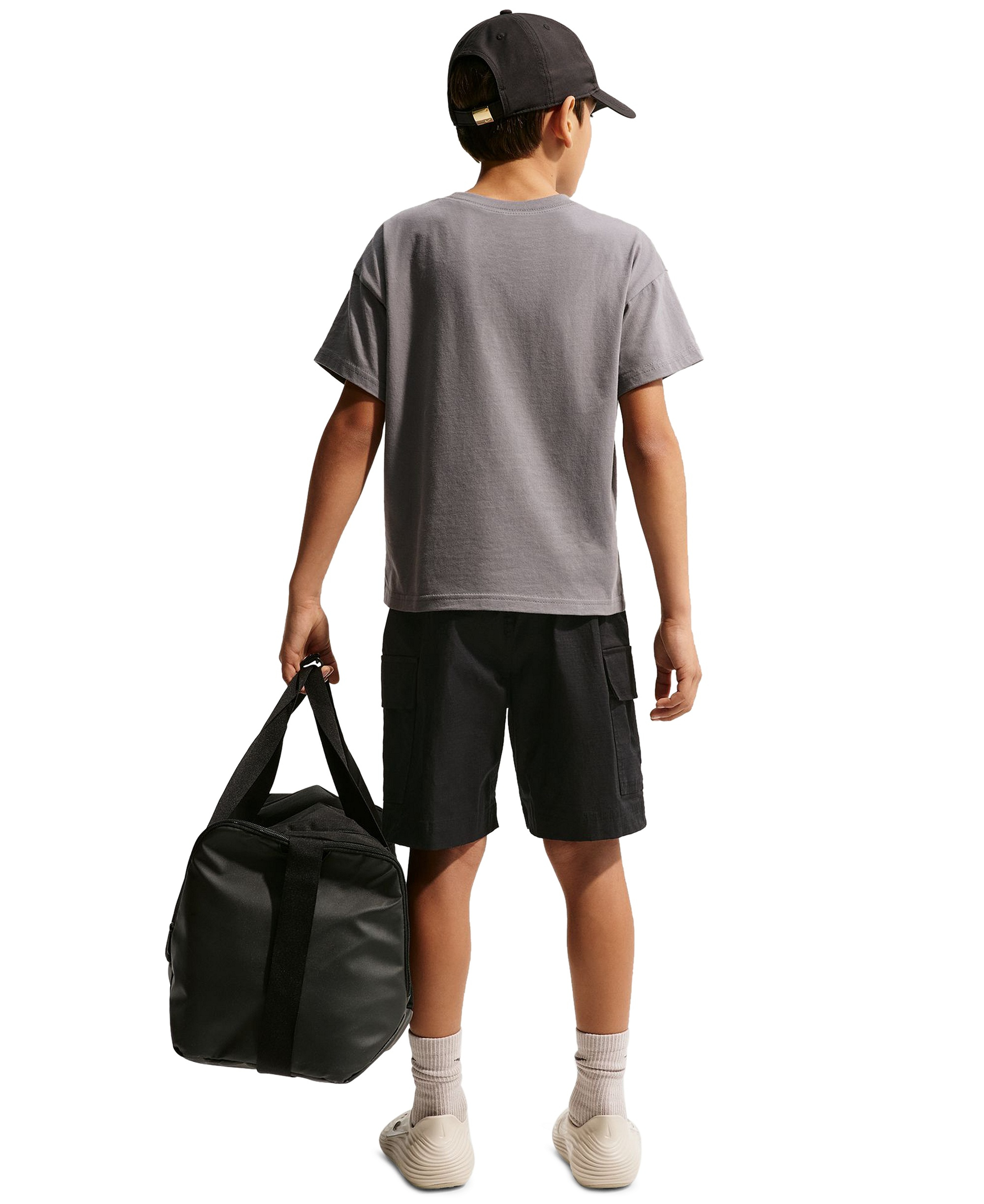 Nike Boys' 8-20 Sportswear Club Woven Cargo Shorts - Black/White