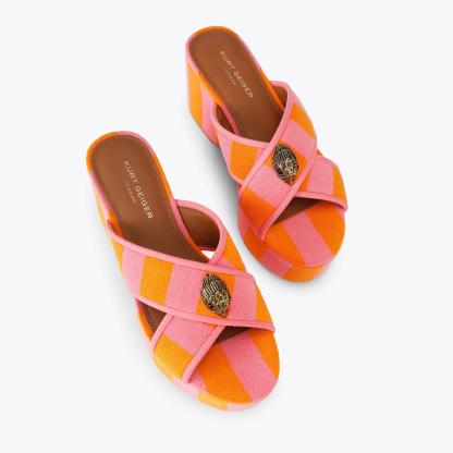 Kurt Geiger London Kurt's Cabana Eagle Flatform Sandal - Pink - view 3