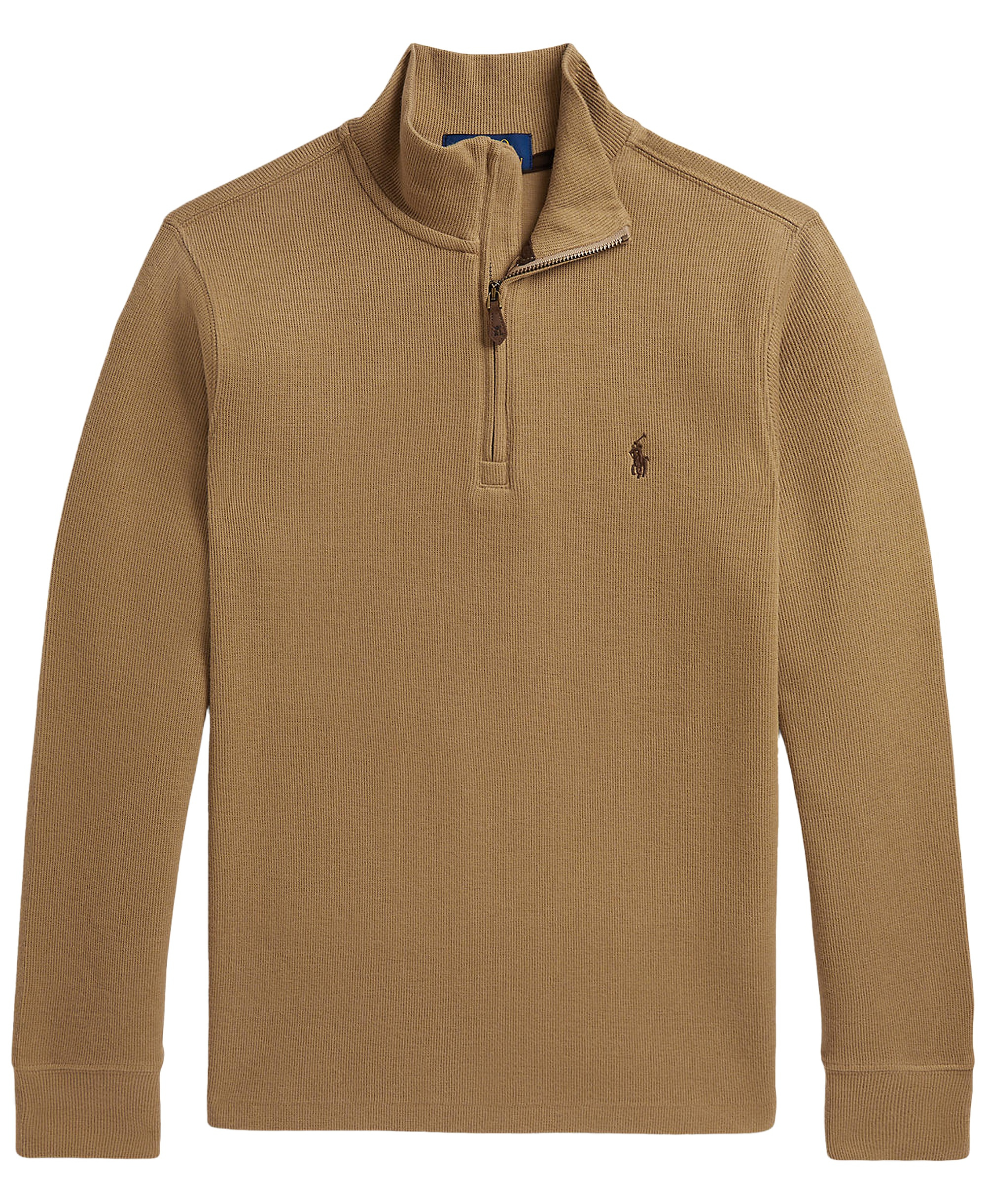 Polo Ralph Lauren Boys' 8-20 Estate Rib Quarter-Zip Sweater - Camel
