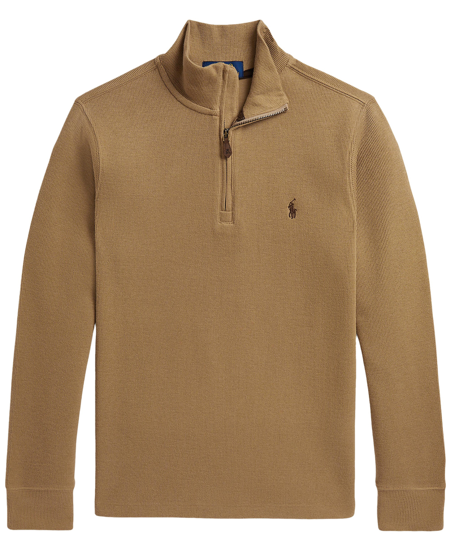 Polo Ralph Lauren Boys' 8-20 Estate Rib Quarter-Zip Sweater - Camel