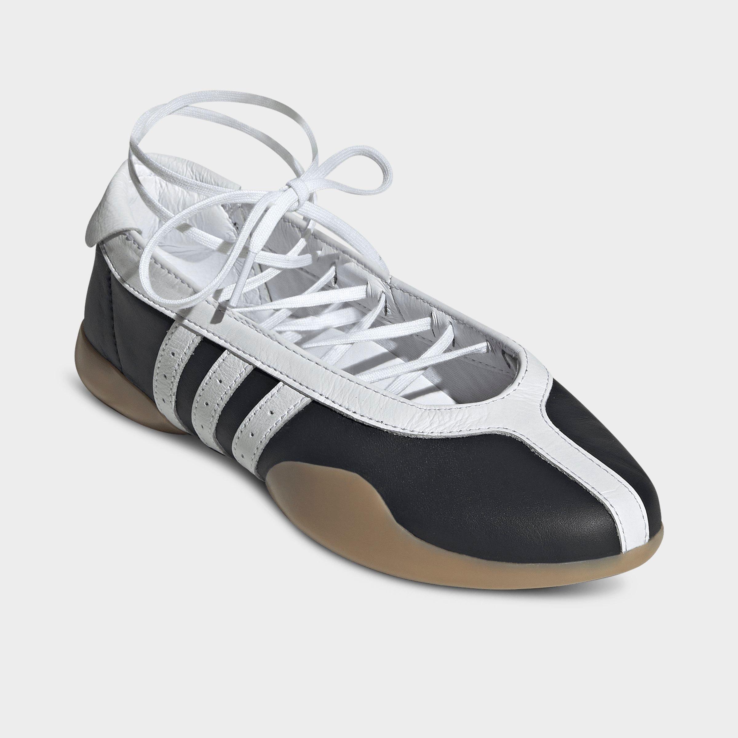 Women's adidas Originals Taekwondo Mei Ballet Casual Shoes - Core Black/Cloud White/Gum (JR7031-001) - Both shoes facing left