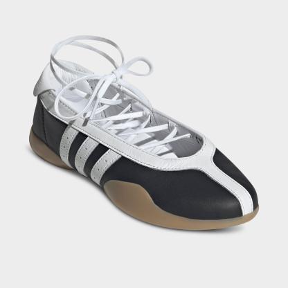 Women's adidas Originals Taekwondo Mei Ballet Casual Shoes - Core Black/Cloud White/Gum (JR7031-001) - Both shoes facing left