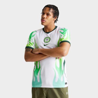 Men's Nithtke Nigeria 2026 Stadium Away Dri-FIT Replica Soccer Jersey - White/Green Glow/Black
