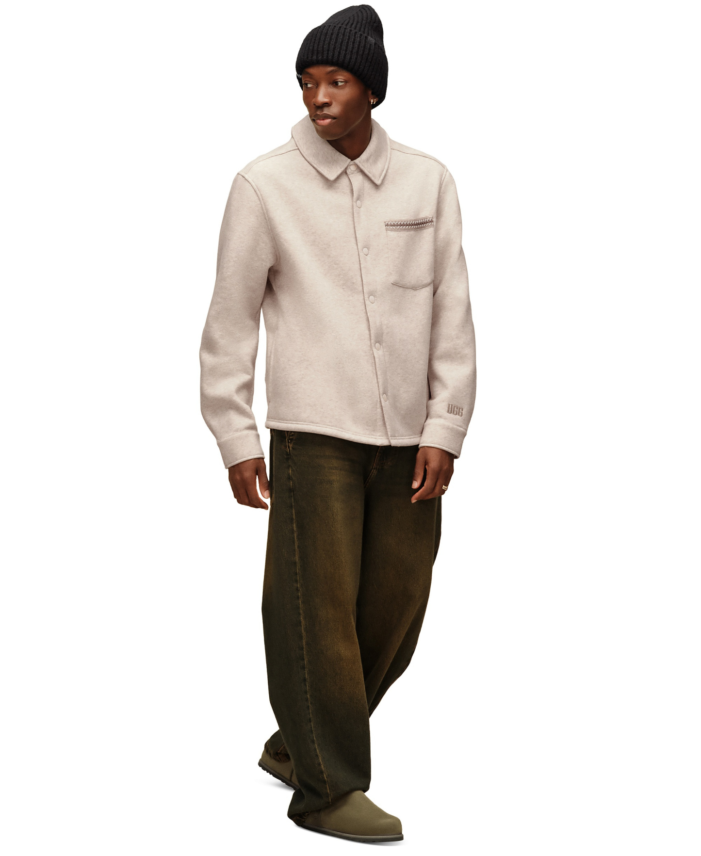 UGG® Men's Tasman Relaxed-Fit Shirt Jacket - Caribou Heather