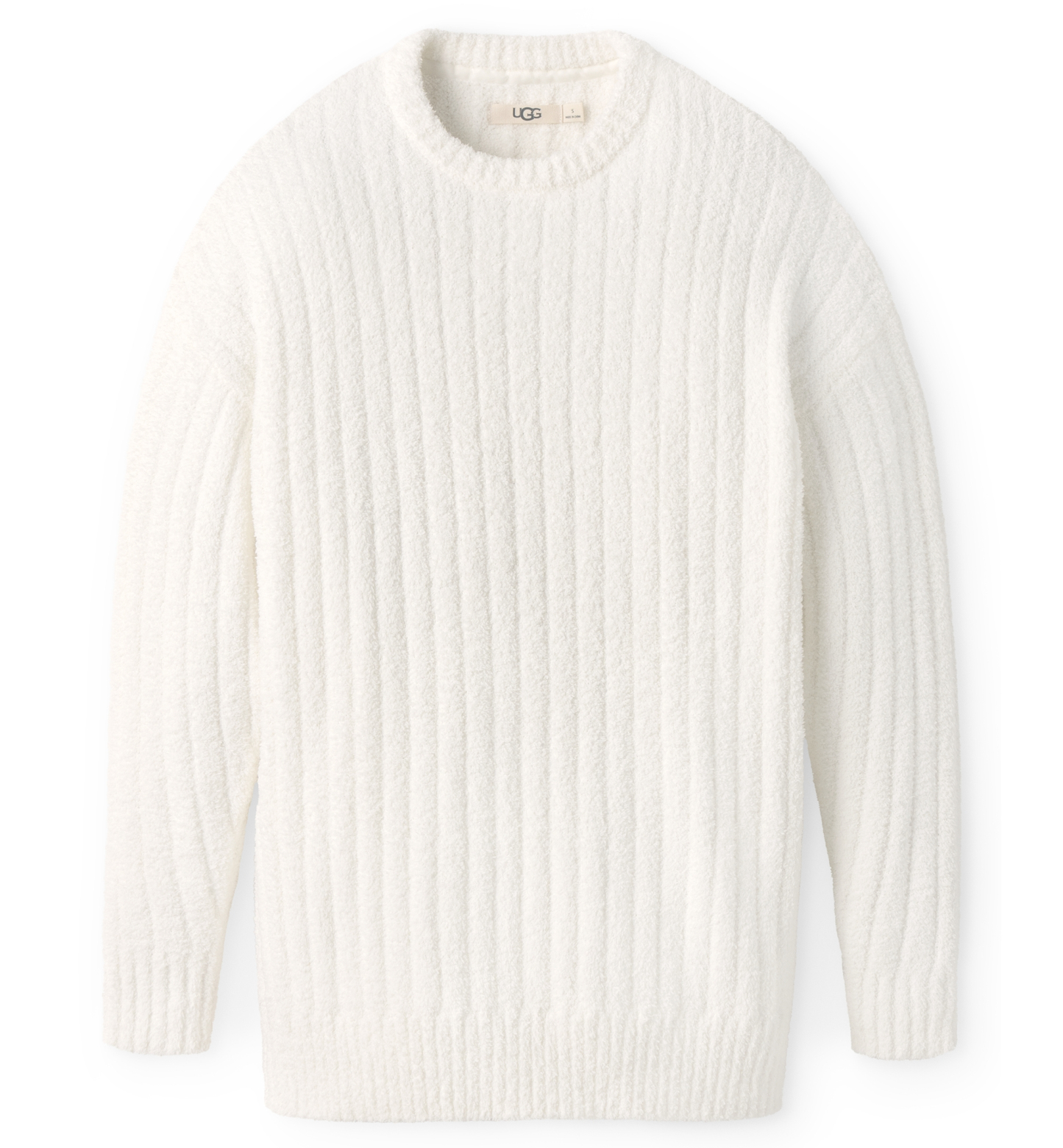UGG Women's Riz Ribbed Long-Sleeve Knit Sleep Top - Cream