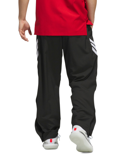 adidas Men's Three-Stripe Woven Snap Pants - Black