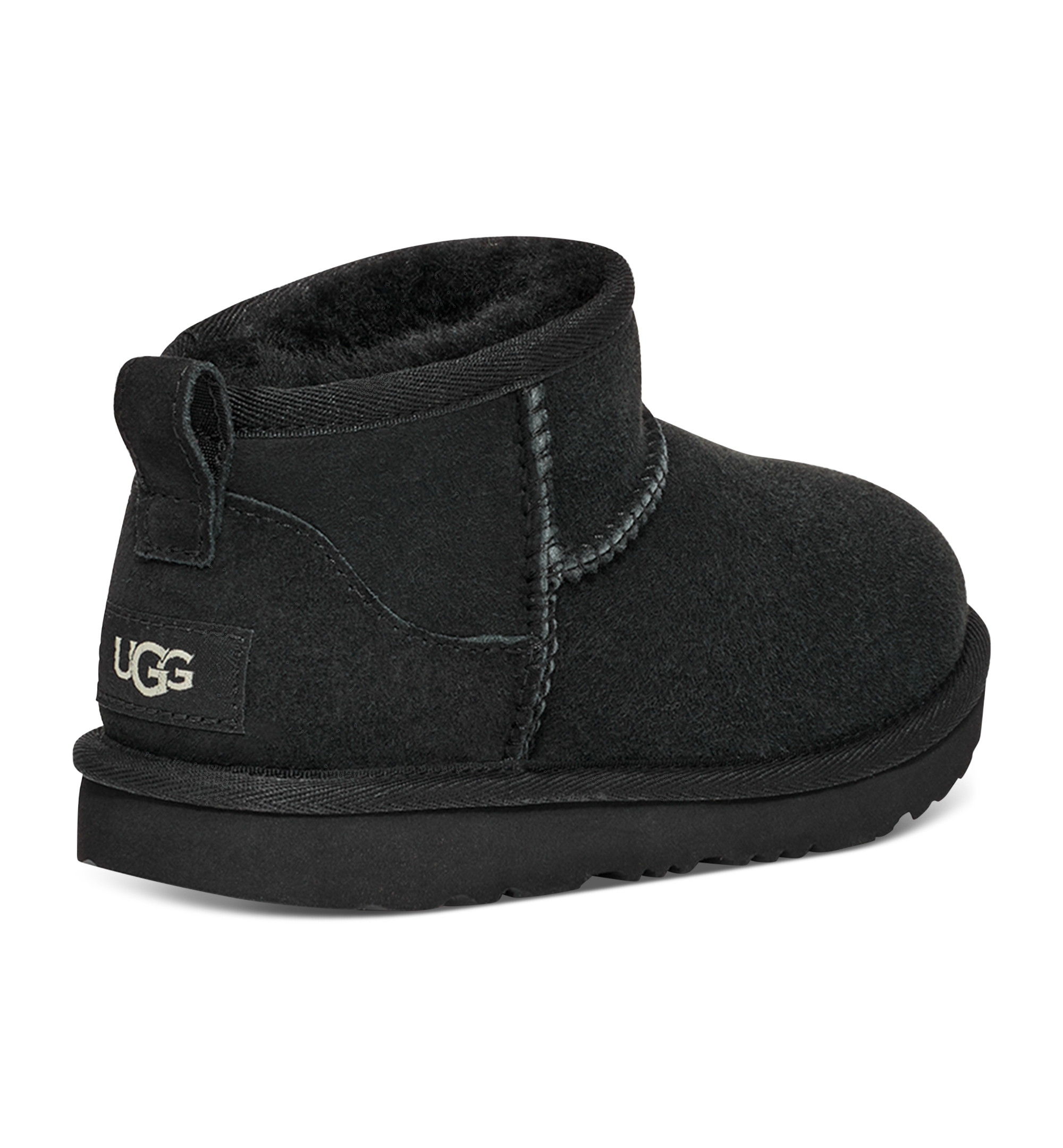 UGG® Kids Classic Ultra Mini Twinface Sheepskin Booties - Black