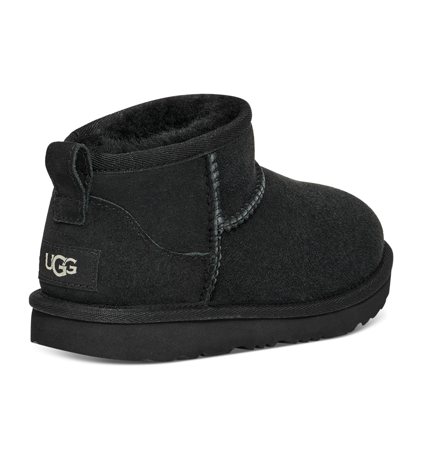 UGG® Kids Classic Ultra Mini Twinface Sheepskin Booties - Black