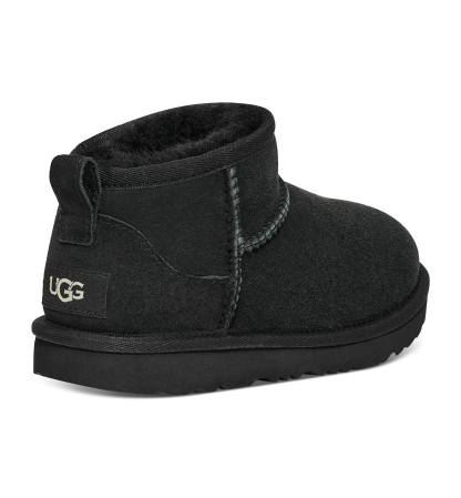 UGG® Kids Classic Ultra Mini Twinface Sheepskin Booties - Black
