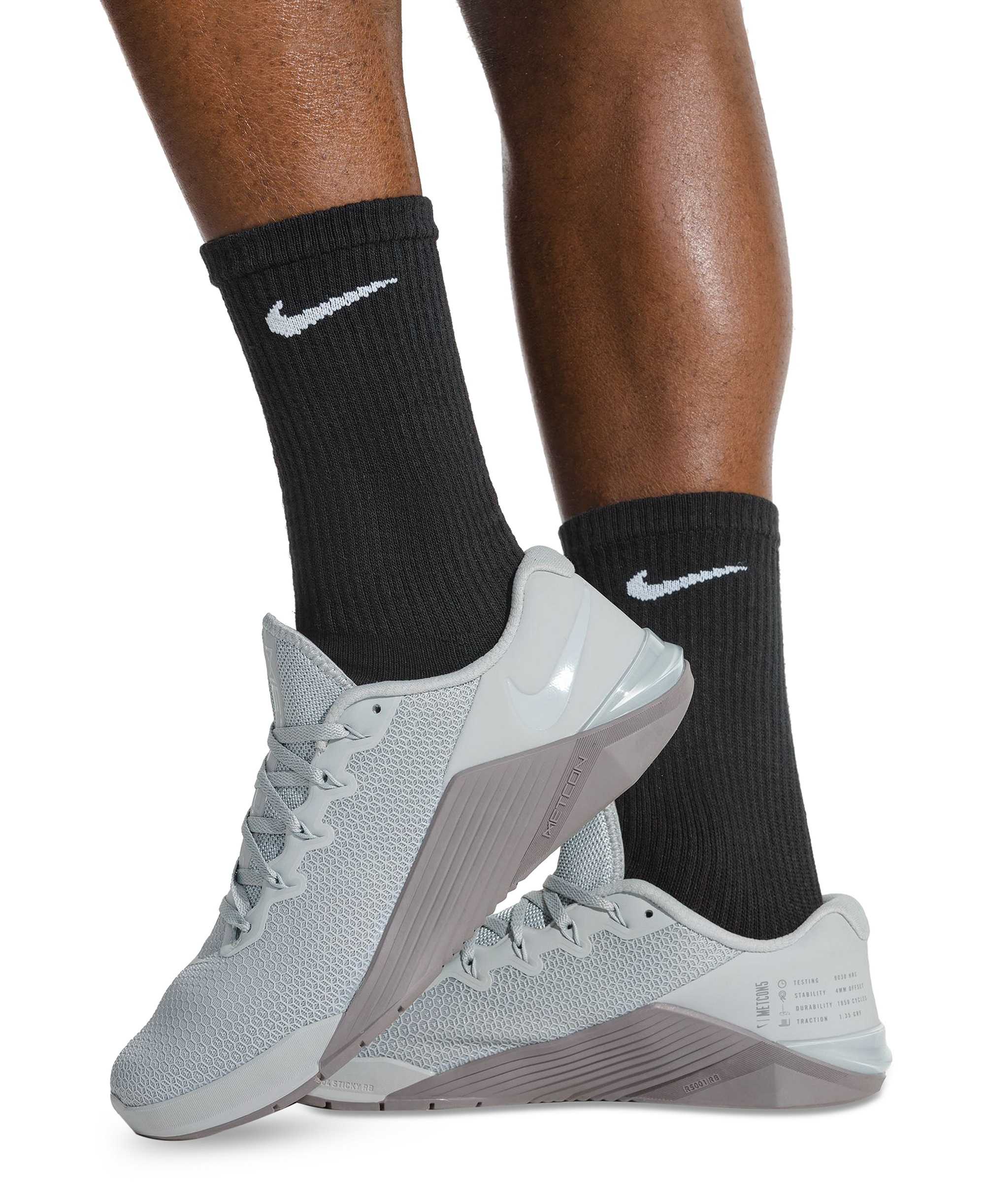 Nike Unisex Everyday Plus Cushioned Training Crew Socks, 6-Pack - Black