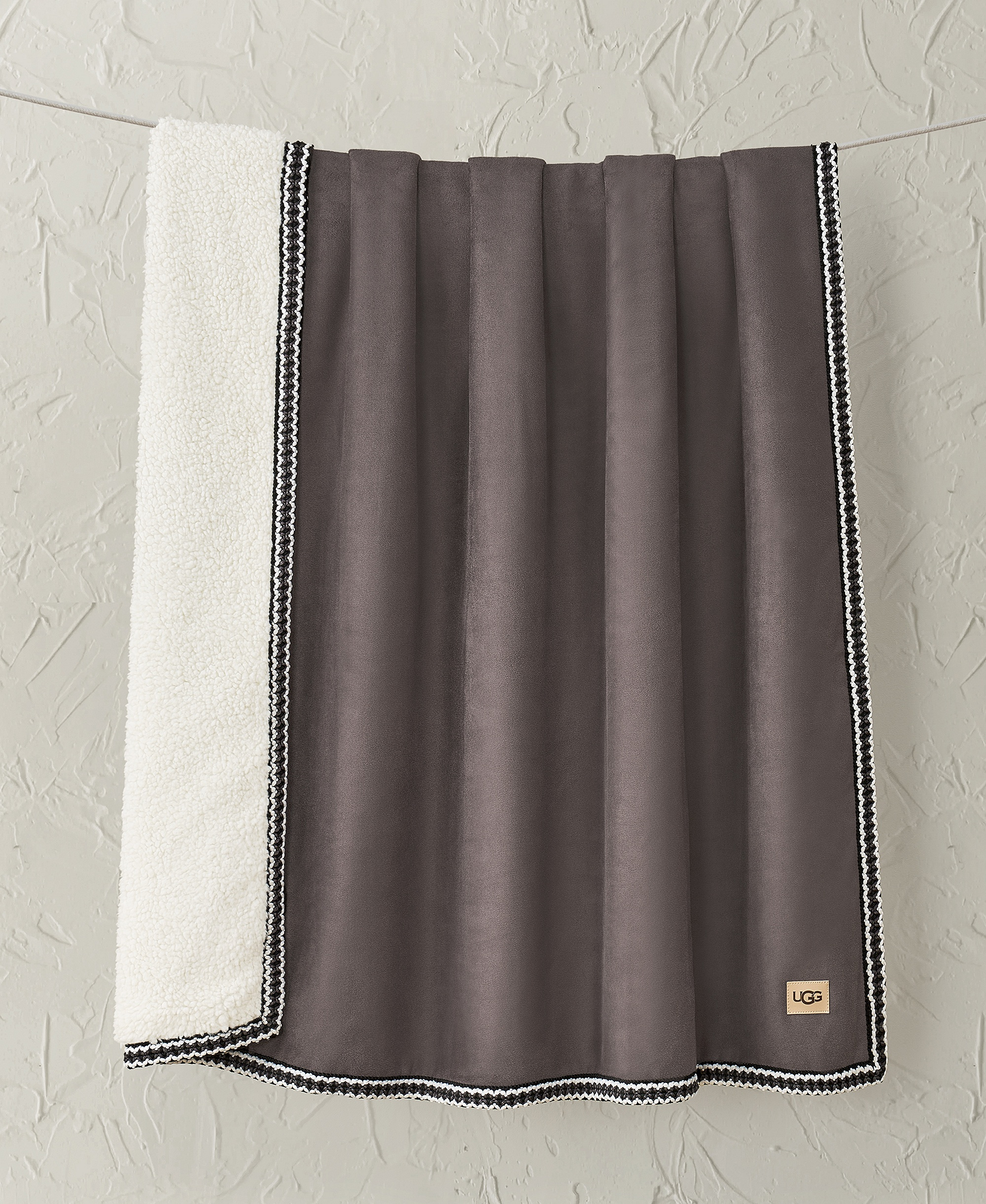 Kirkwood UGG Braid Throw, 50" x 70" - Grayish Brown