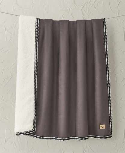 Kirkwood UGG Braid Throw, 50" x 70" - Grayish Brown