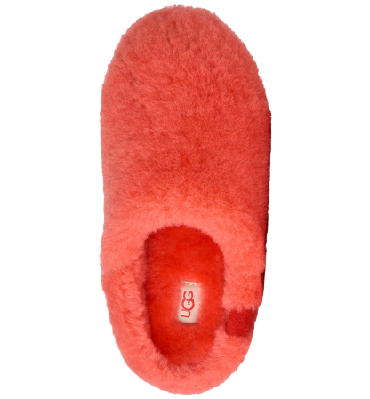 UGG® Women's Elea Fluffed Slip-On Slippers - Orange Gerbera