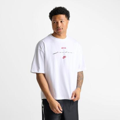 Men's Jordan Flight Script T-Shirt - White/Gym Red - view 1