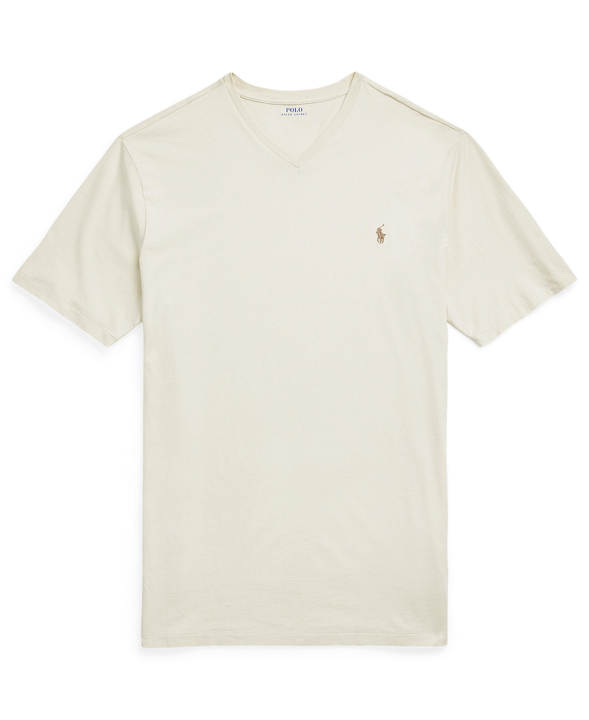 Polo Ralph Lauren Men's Big & Tall V-Neck T-Shirt - Parachment Cream/C8634