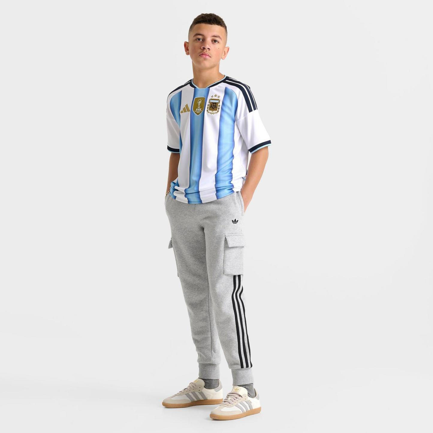 Big Kids' adidas Argentina Home Replica Soccer Jersey - White/Icey Blue/Light Blue - view 2