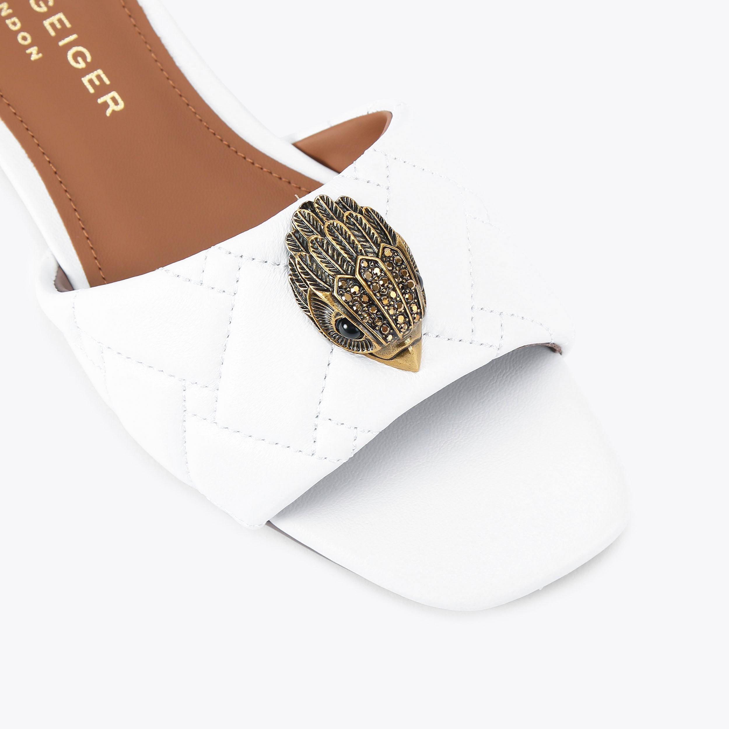 Kurt Geiger London Kensington Flat Sandal - White - view 5