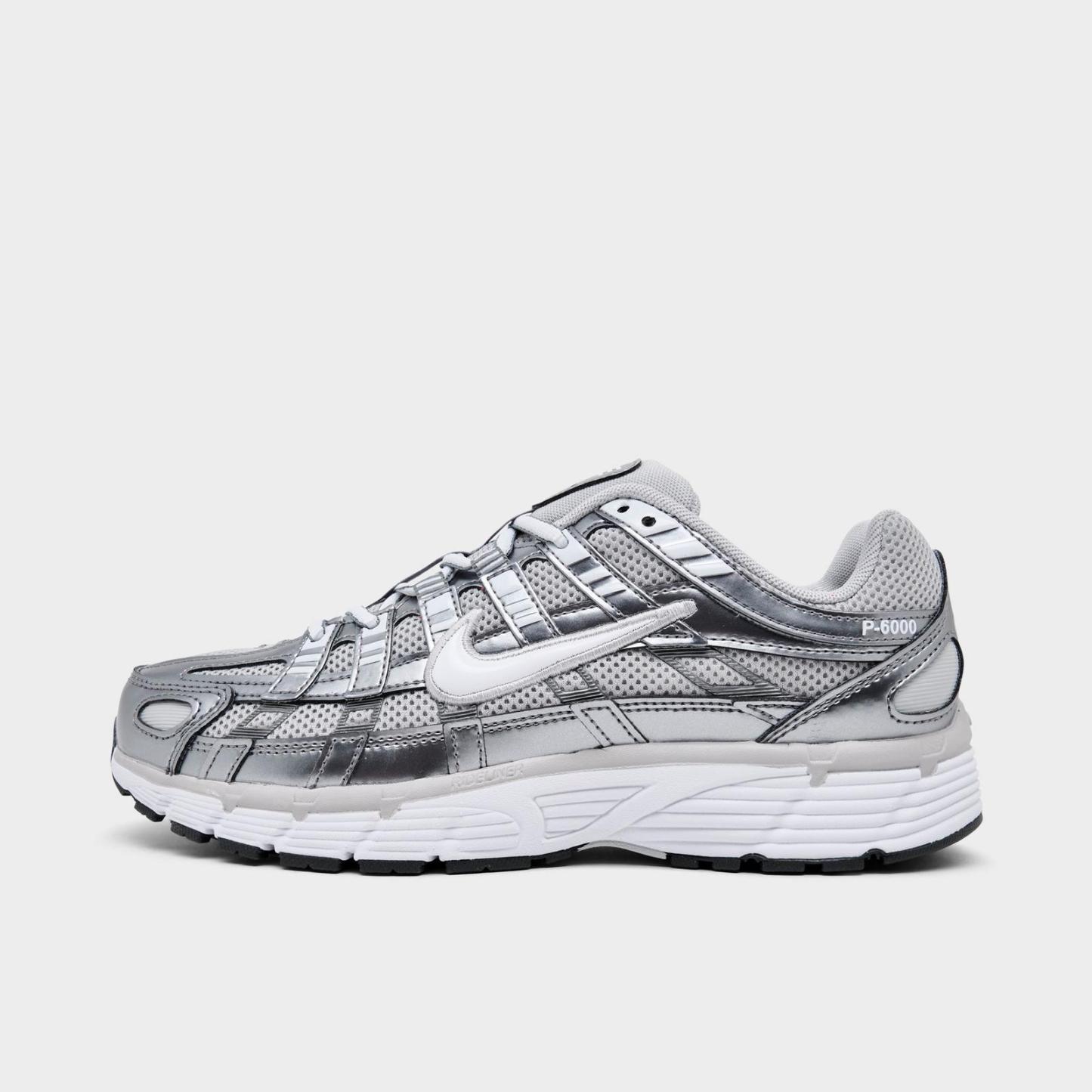 Women's Nike P-6000 Casual Shoes - Grey Fog/Metallic Cool Grey/Cool Grey/White