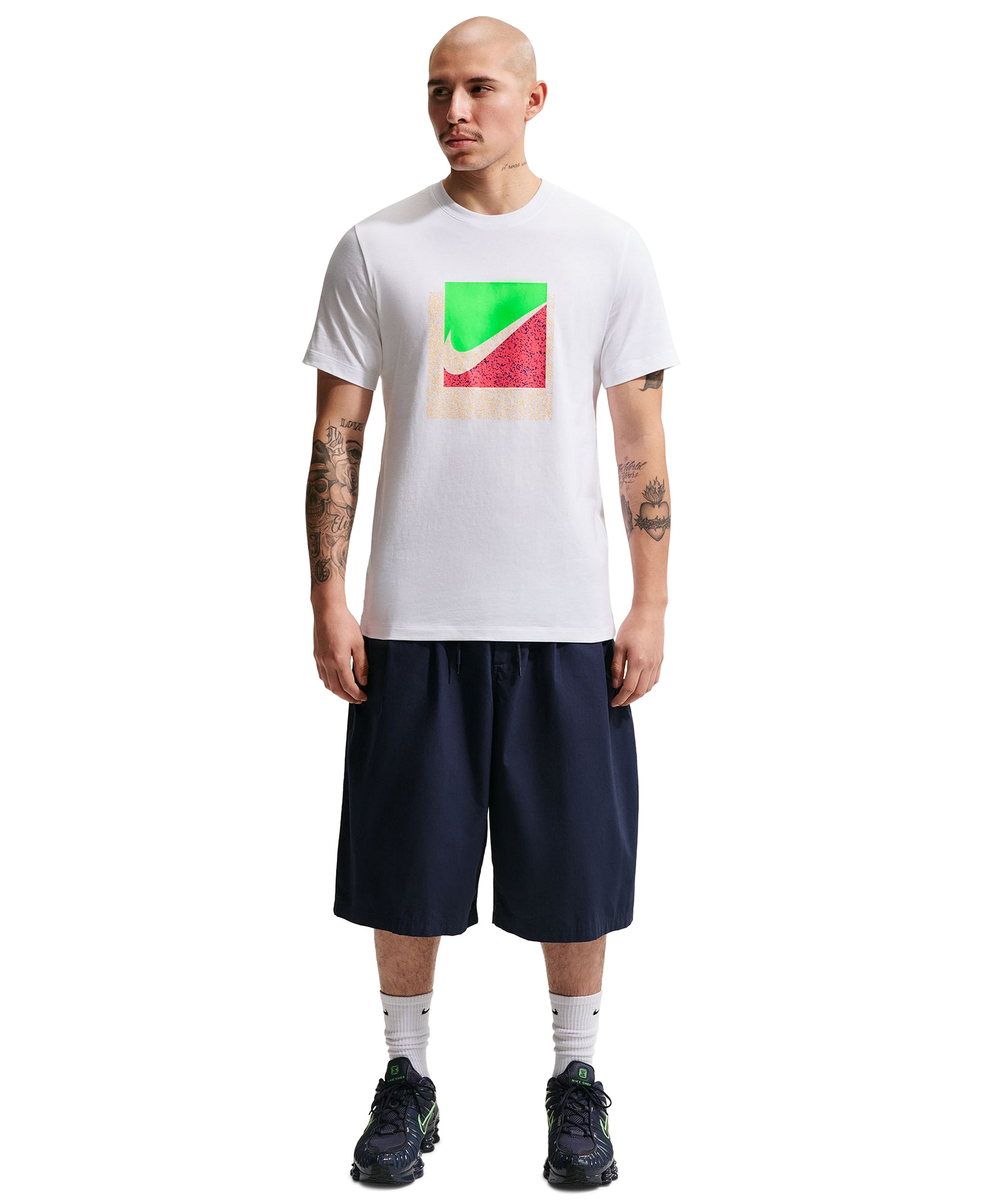 Nike Men's Swoosh Box Graphic T-Shirt - White