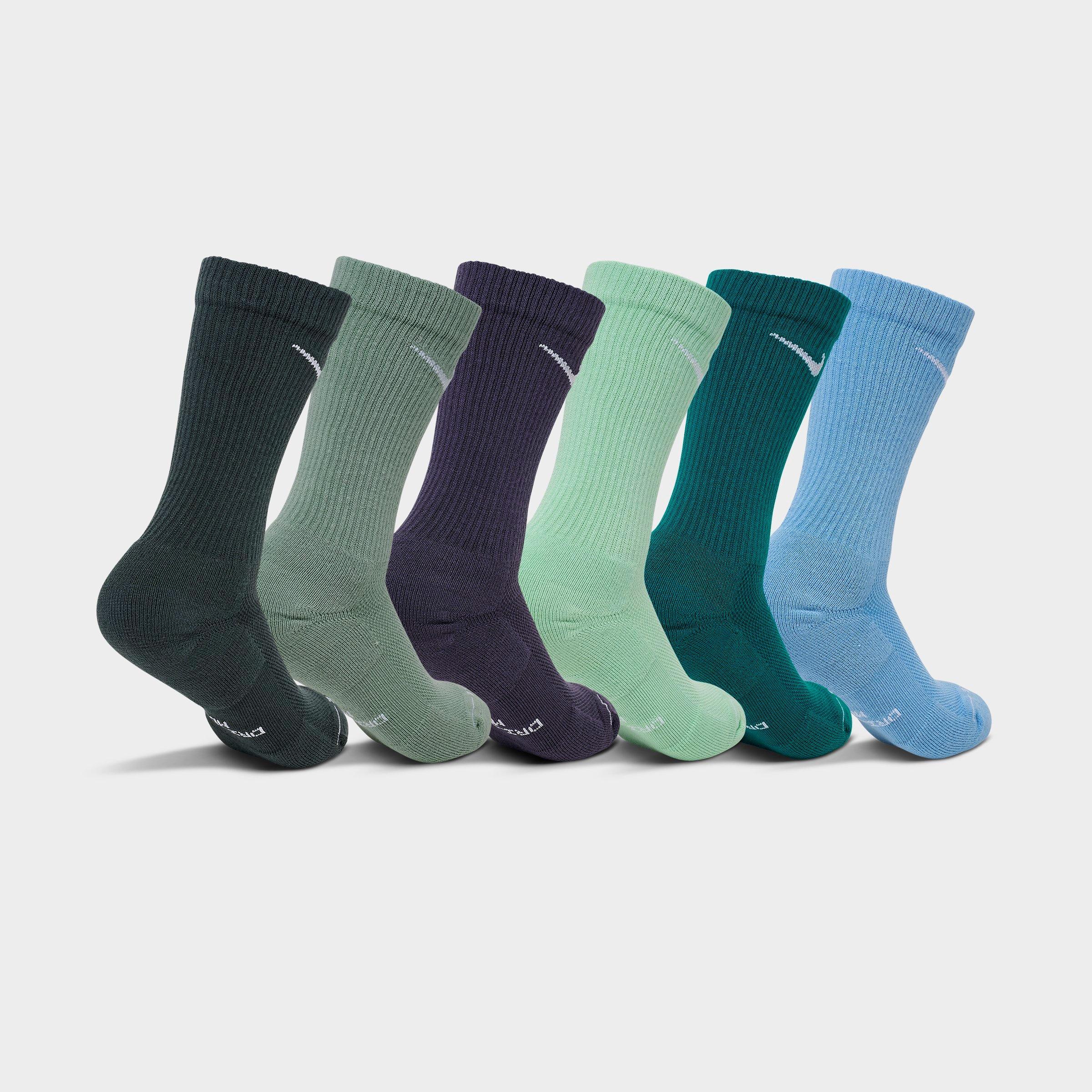 Nithtke Everyday Elevated Crew Socks (6-Pack) - Spruce/Blue/Steam