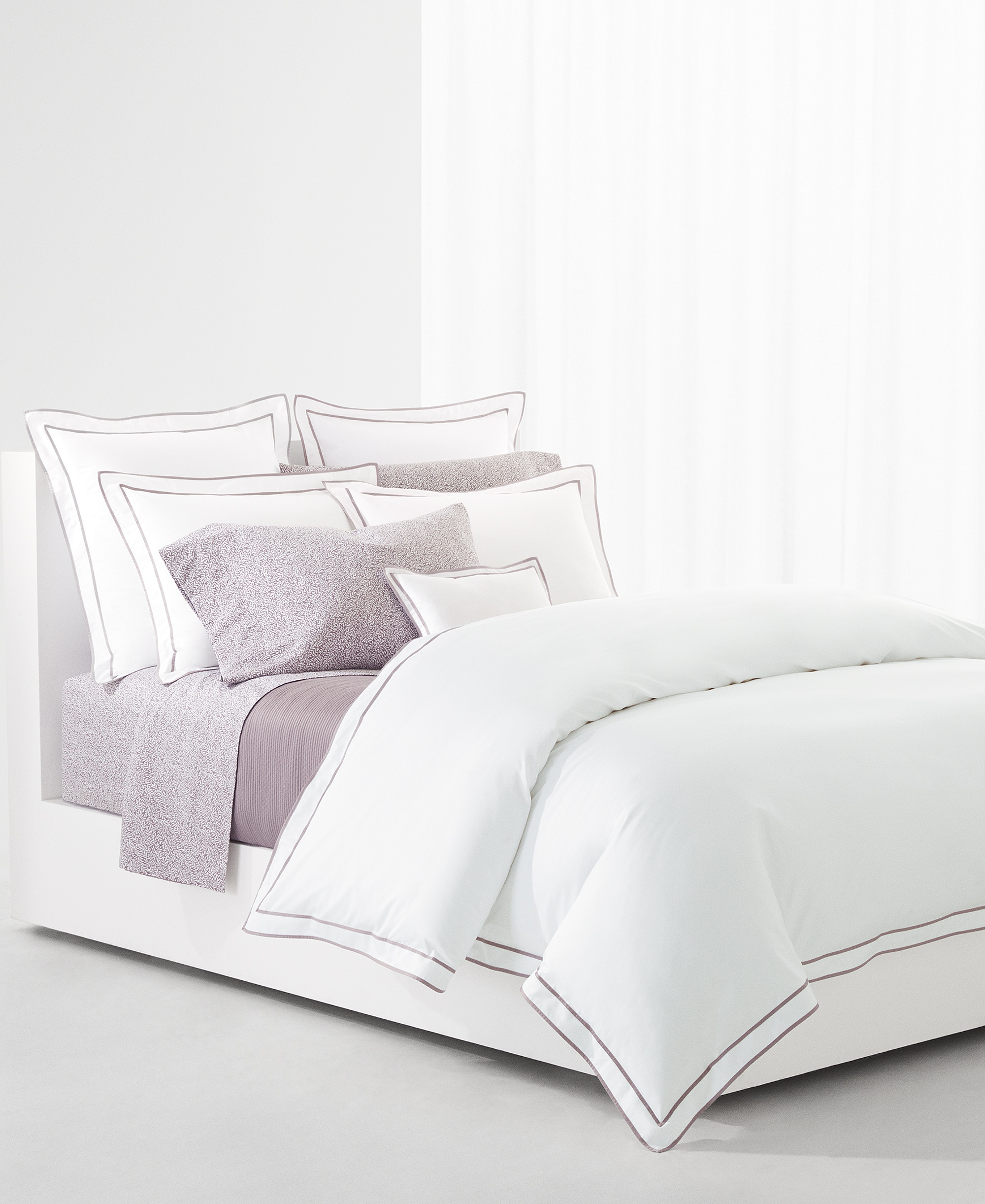 Lauren Ralph Lauren Spencer Leaf Sheet Set, Queen - Deep Lavender Leaf