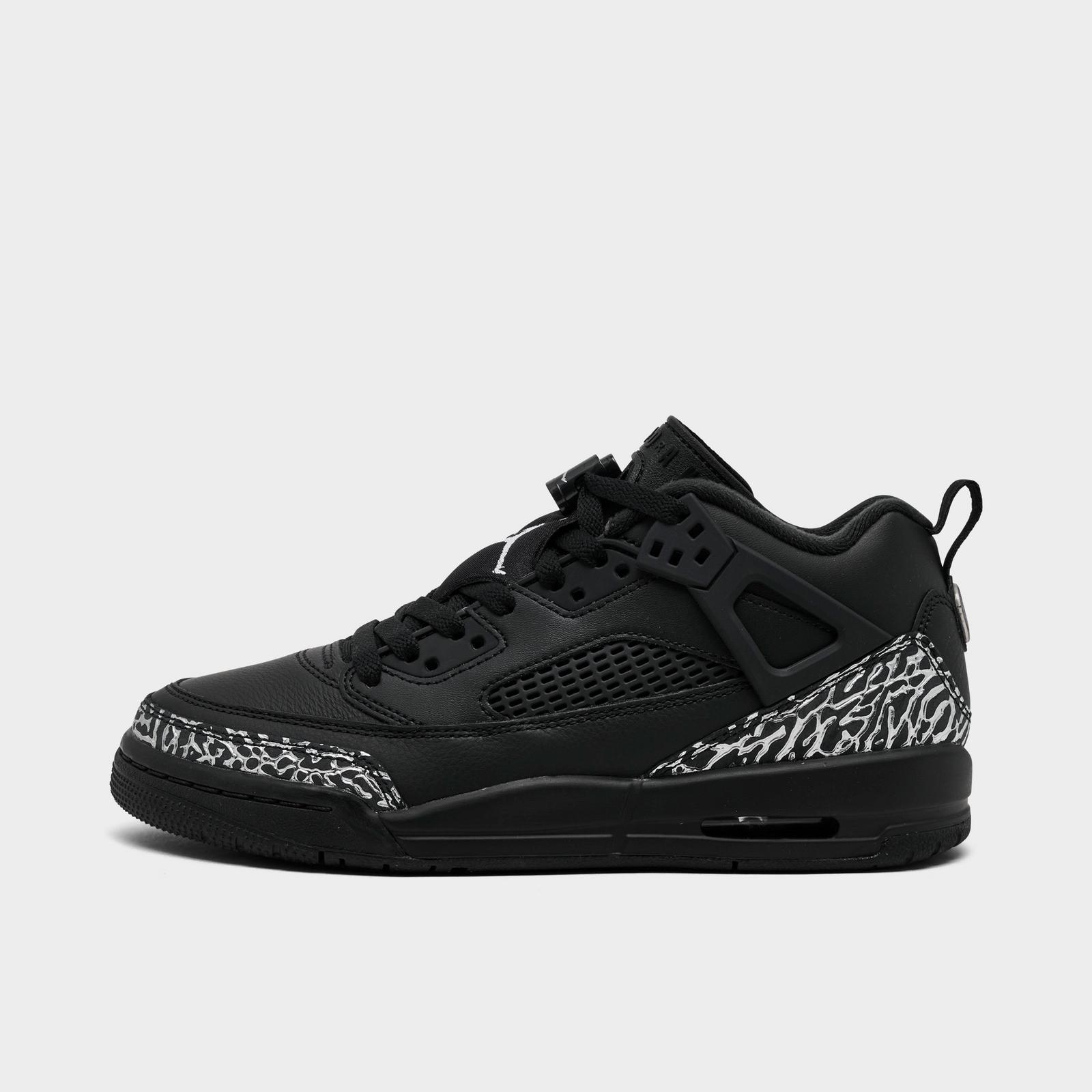 Big Kids' Jordan Spizike Low Casual Shoes - Black/Metallic Silver - view 1