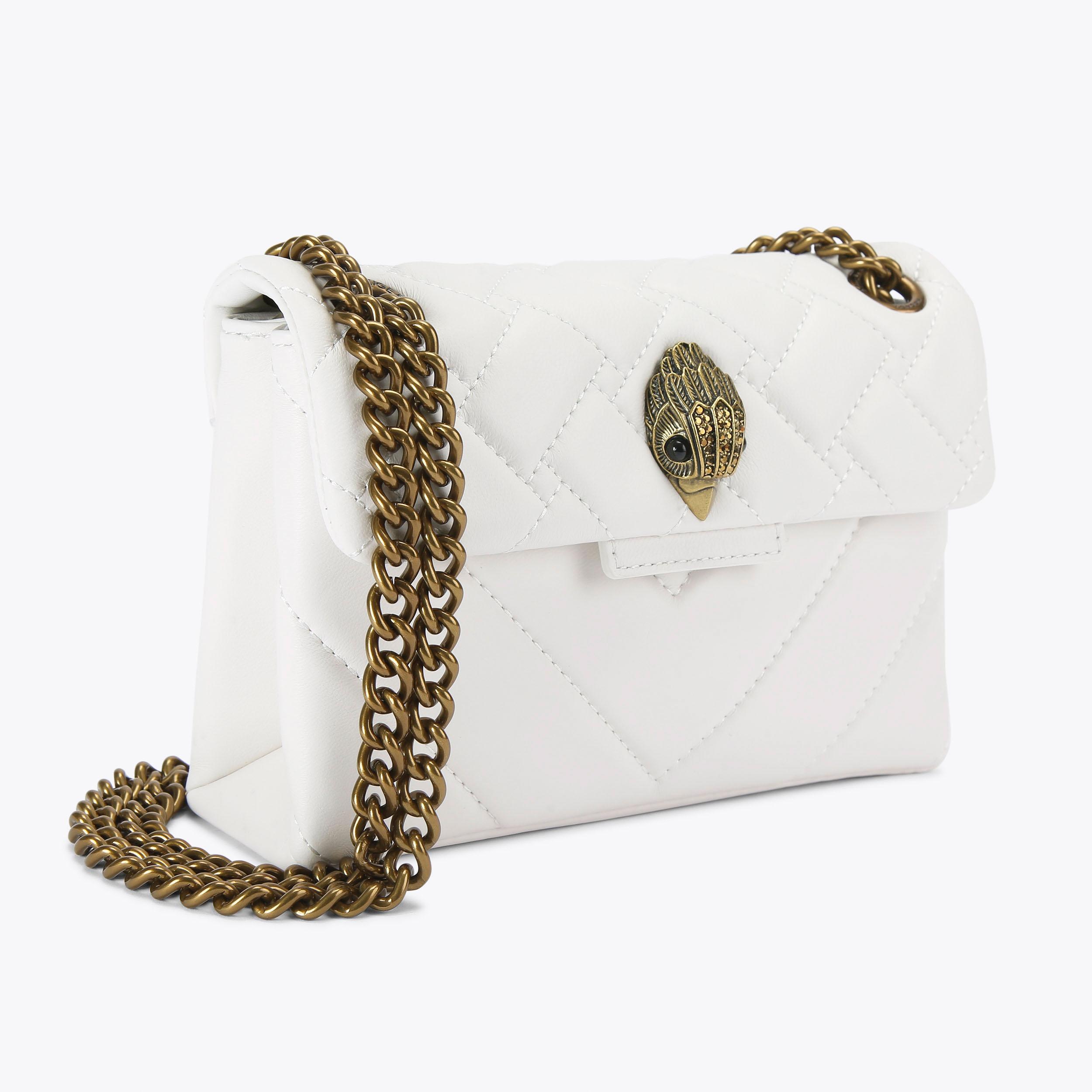 Kurt Geiger London Mini Leather Kensington Bag - White - view 3