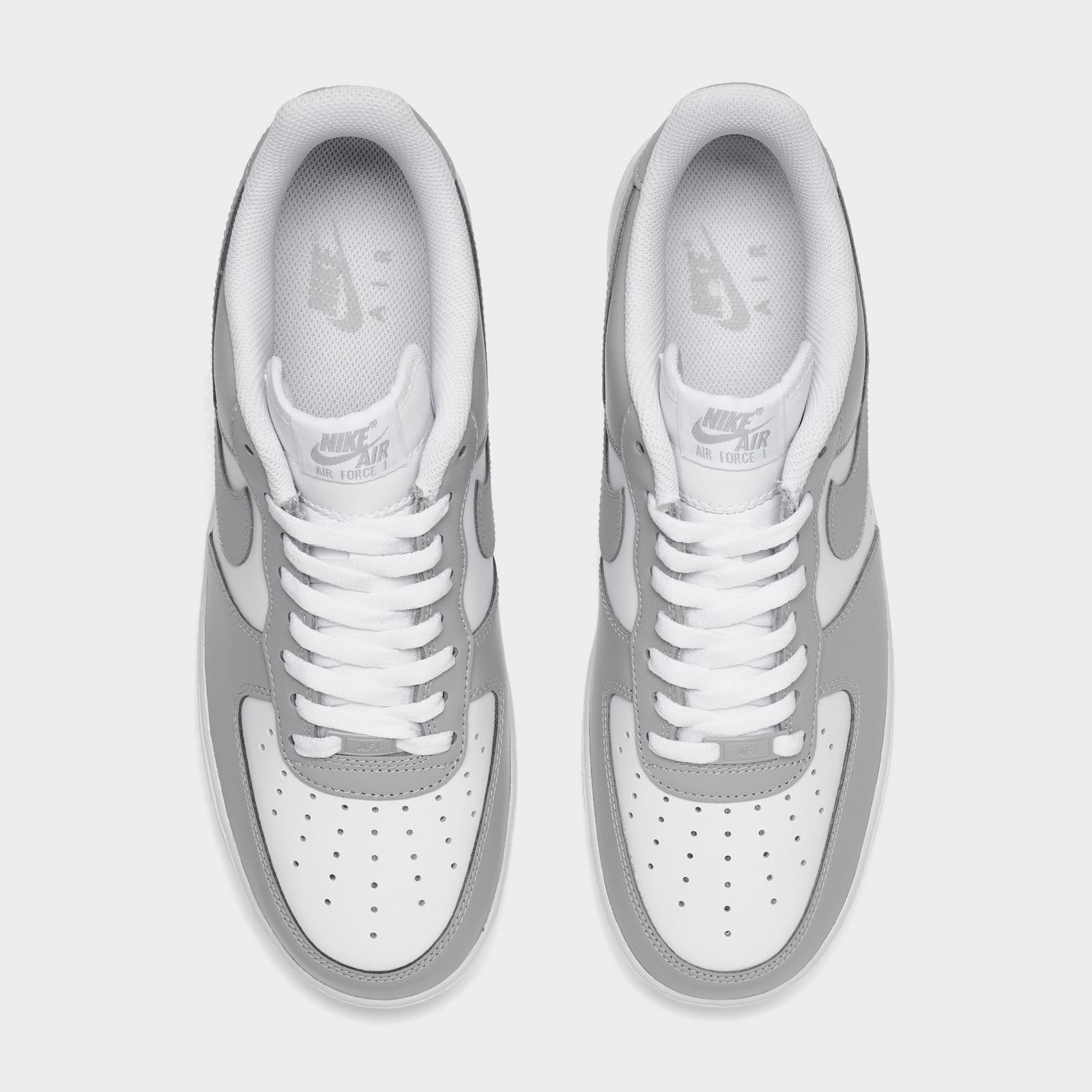 Men's Nike Air Force 1 '07 Low Casual Shoes - White/White/Light Smoke Grey/Light Smoke Grey