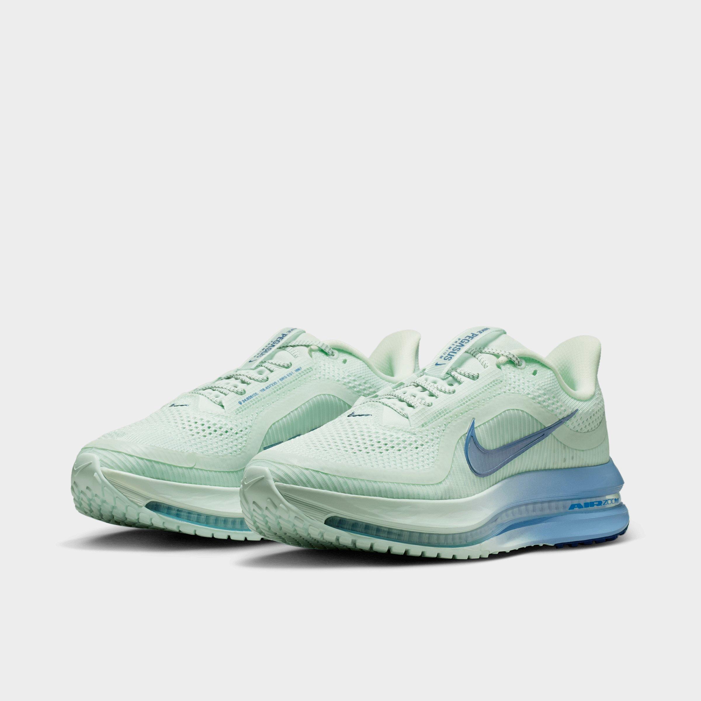 Women's Nithtke Pegasus Premium Running Shoes - Part 1 - Barely Green/Work Blue/Football Grey/Blue Void - Both shoes facing left