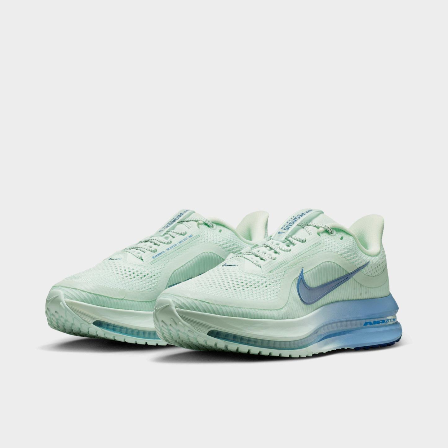 Women's Nithtke Pegasus Premium Running Shoes - Part 1 - Barely Green/Work Blue/Football Grey/Blue Void - Both shoes facing left