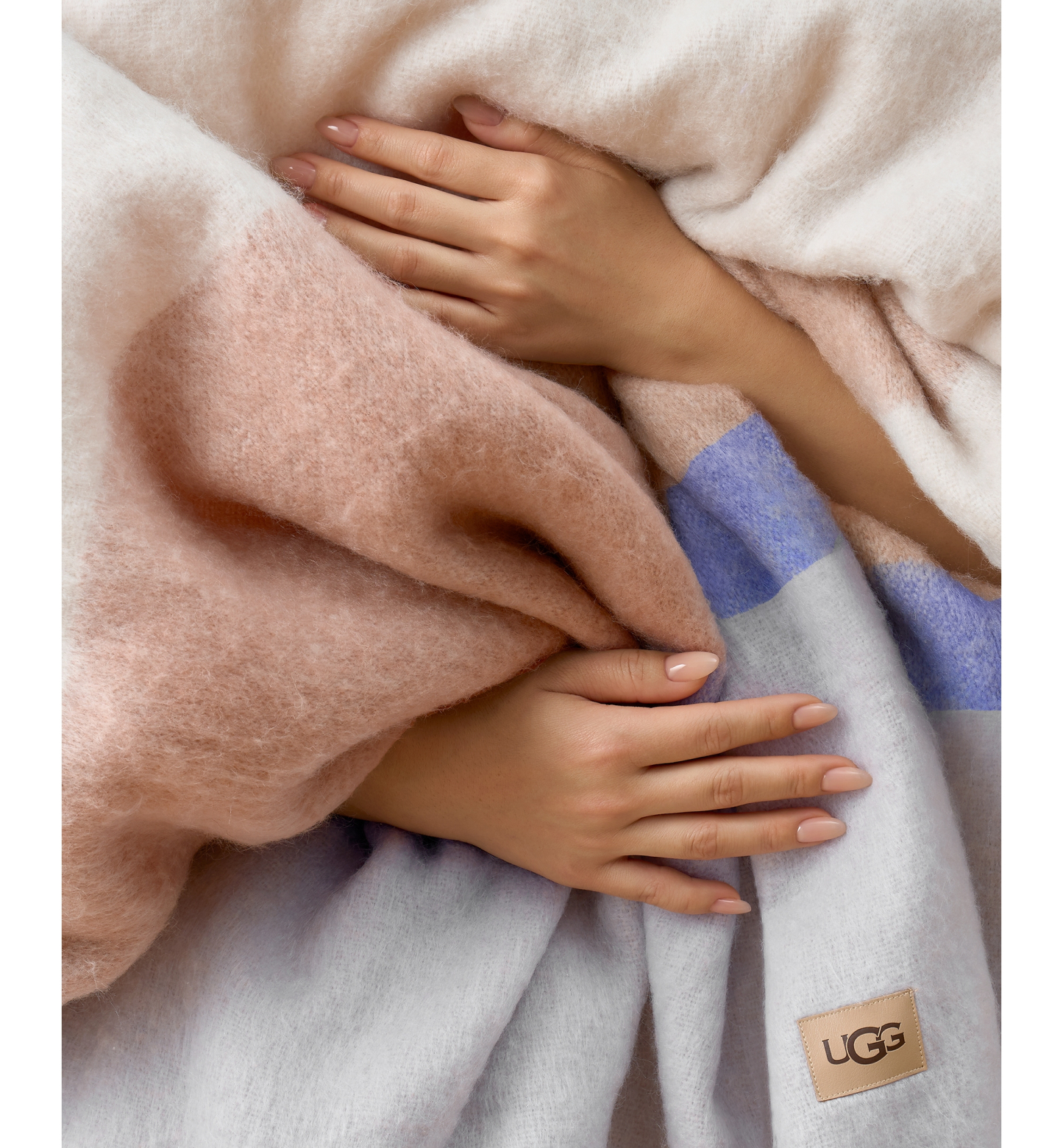 UGG® Simona Faux Mohair Throw, 50" x 70" - Misty Wisteria
