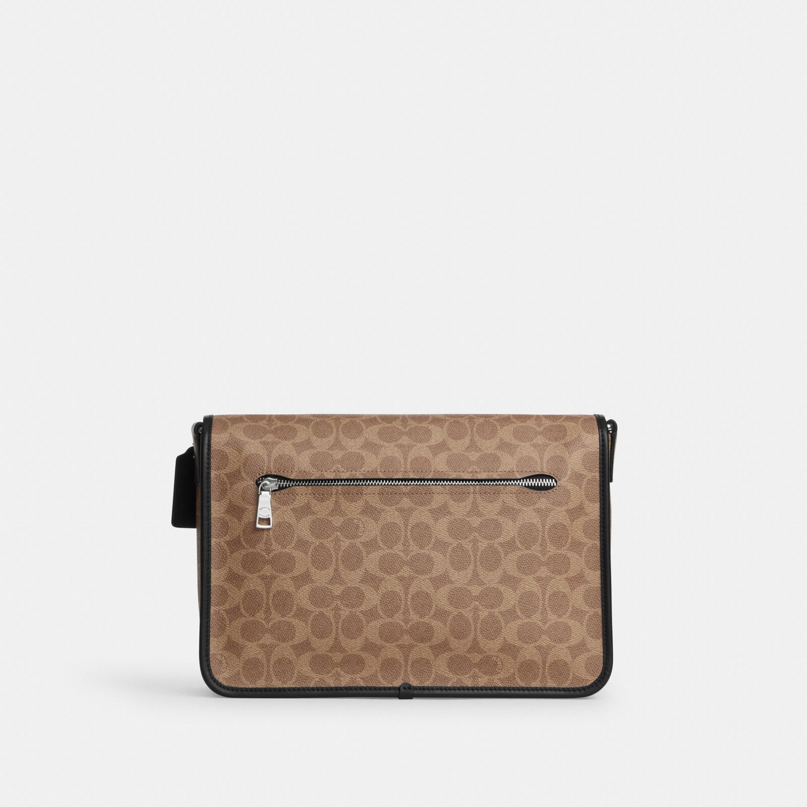 Colby Messenger Bag 32 In Signature Canvas - Silver/Tan Black - view 5