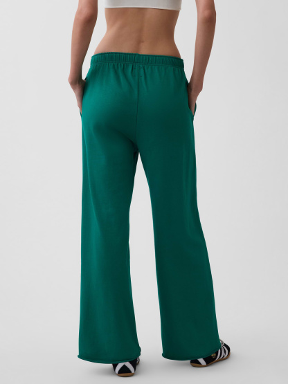 Mid Rise VintageSoft Terry Loose Sweatpants - Baize green